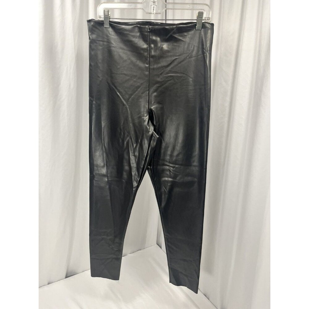 NEW Joie Womens Black Contemporary Fit Faux Leather Leggings Size XL MSRP $198